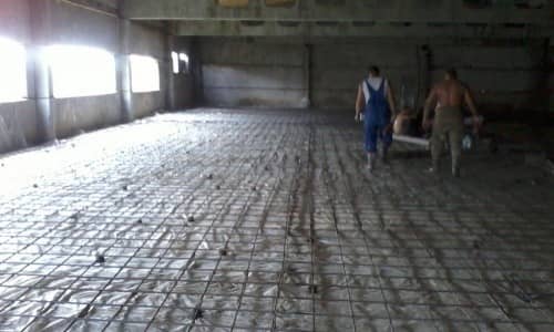 Армирование бетонного основания